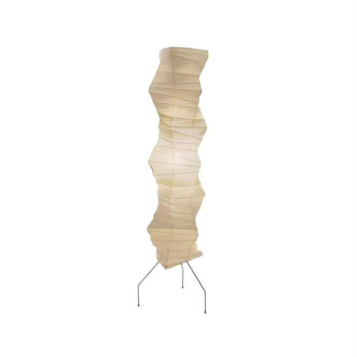 Sculptural Warm White Paper Floor Lamp