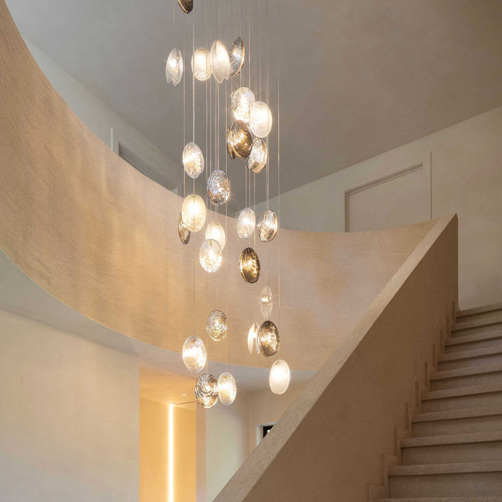 Artistic Glass Cluster Chandelier