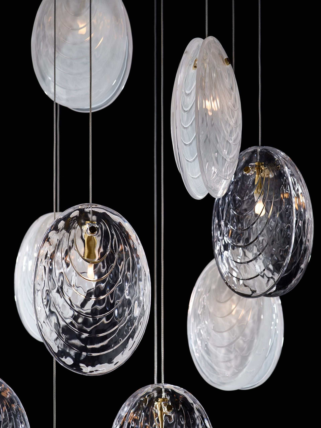 Artistic Glass Cluster Chandelier