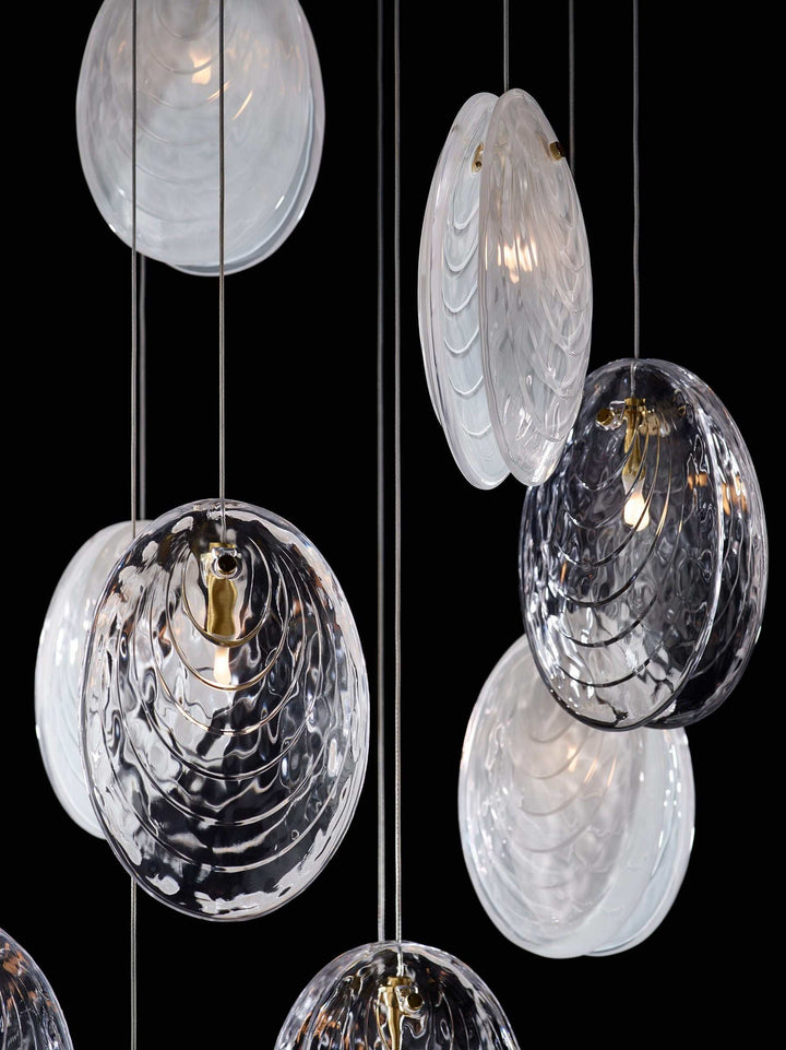 Artistic Glass Cluster Chandelier
