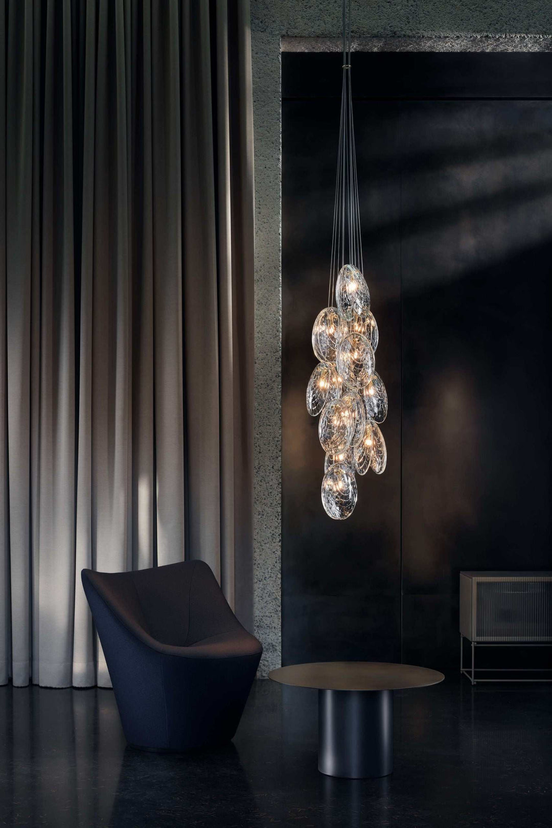 Artistic Glass Cluster Chandelier