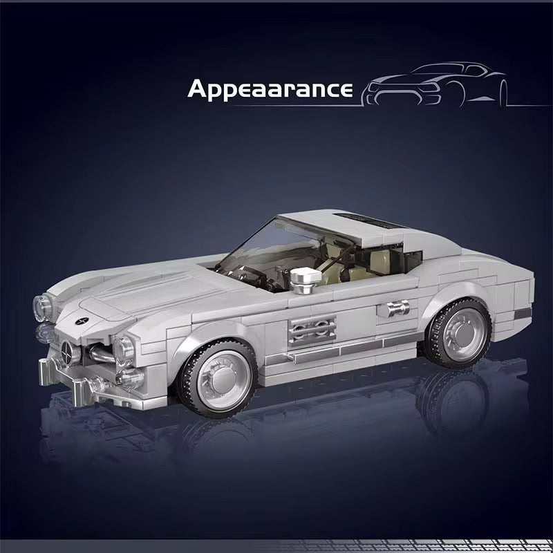 Classic Silver Sports Car Model