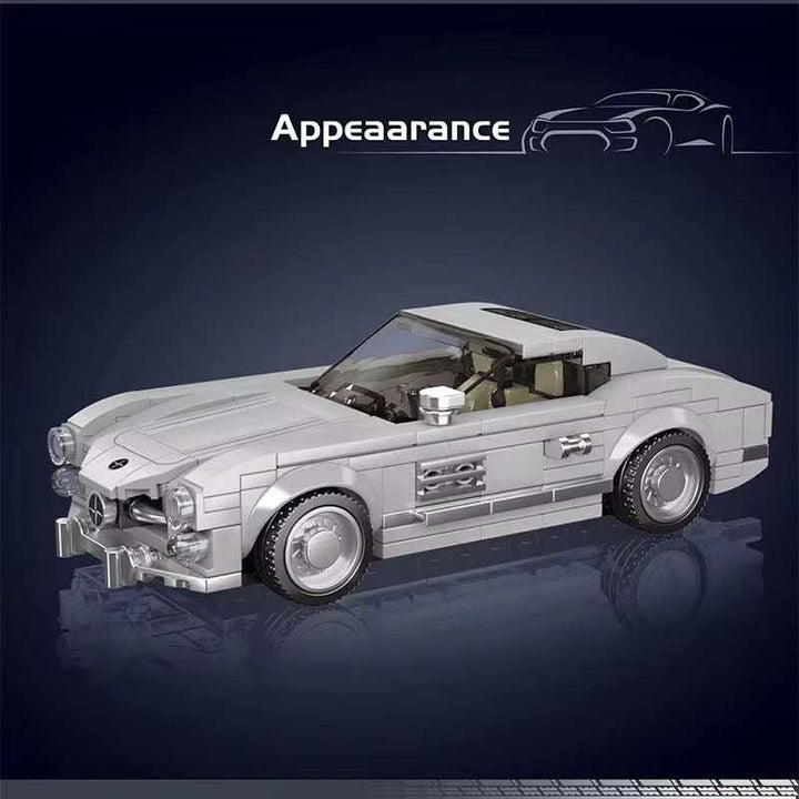 Classic Silver Sports Car Model