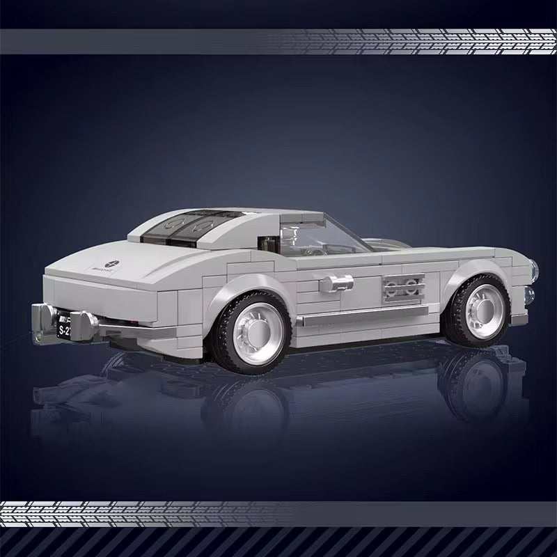 Classic Silver Sports Car Model