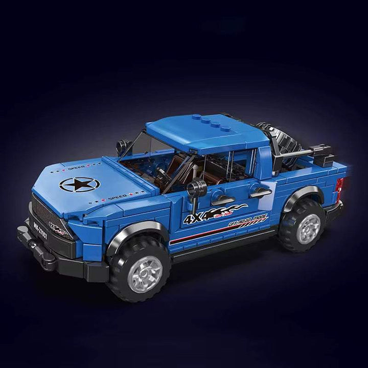 Blue Off-Road Building Block Truck