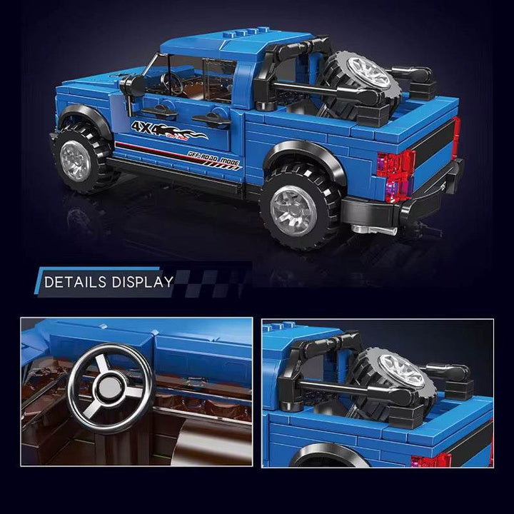 Blue Off-Road Building Block Truck