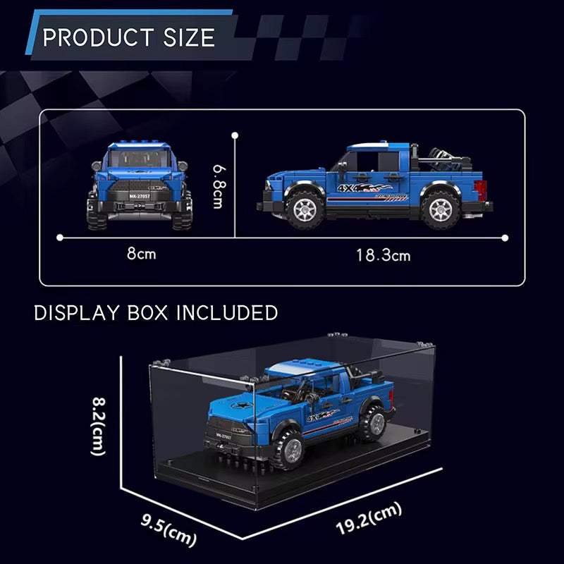Blue Off-Road Building Block Truck