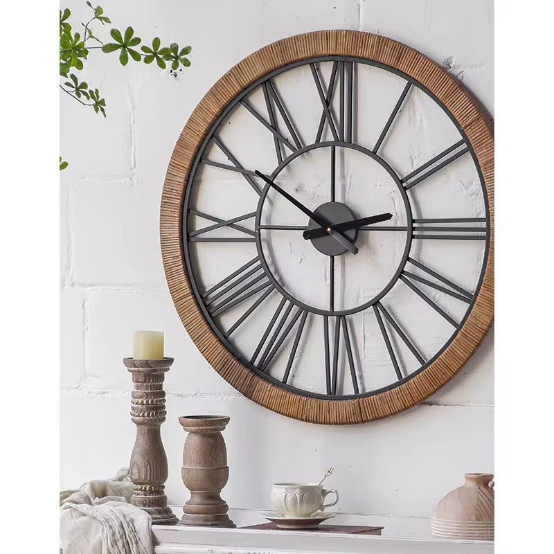 Rustic Roman Numeral Wall Clock