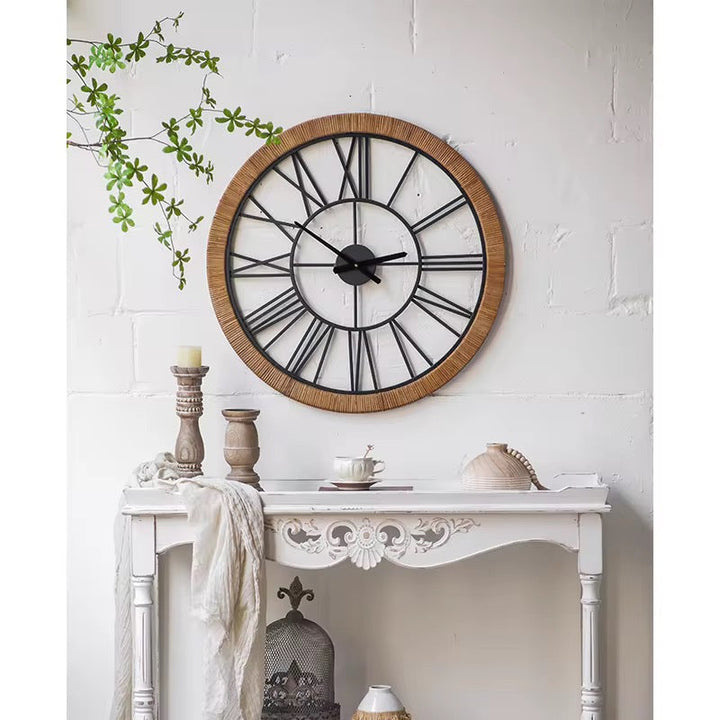 Rustic Roman Numeral Wall Clock