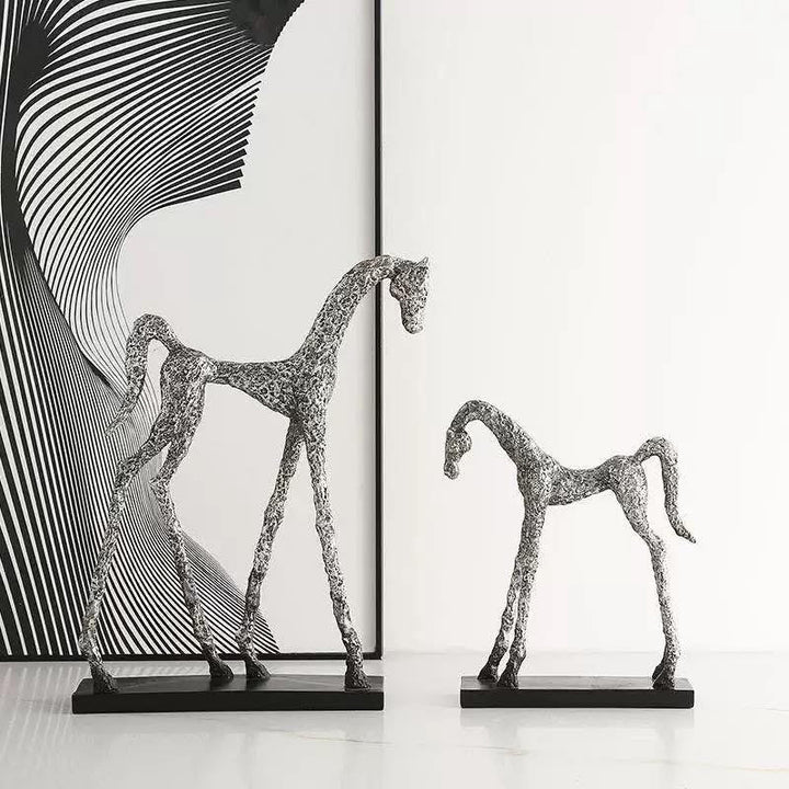 Abstract Horse Sculpture set of 2