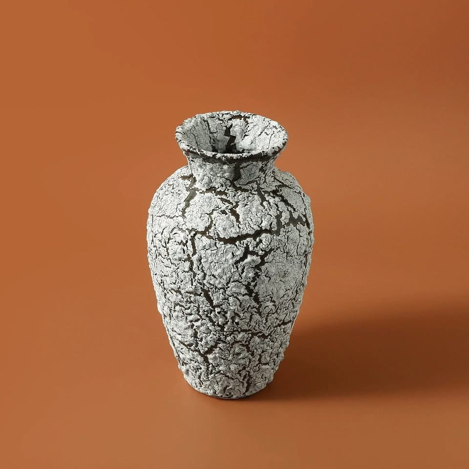 Textured Ceramic Vase Duo
