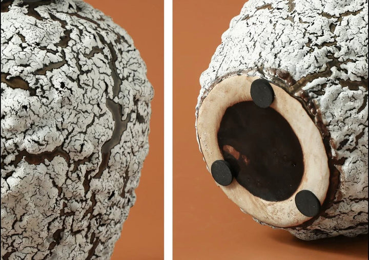 Textured Ceramic Vase Duo