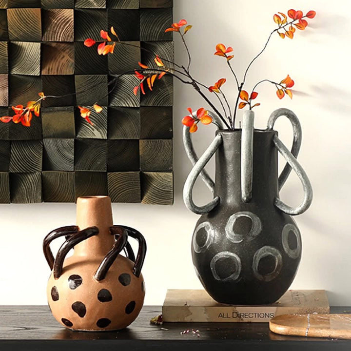 Sculptural Ceramic Vase Set of 2