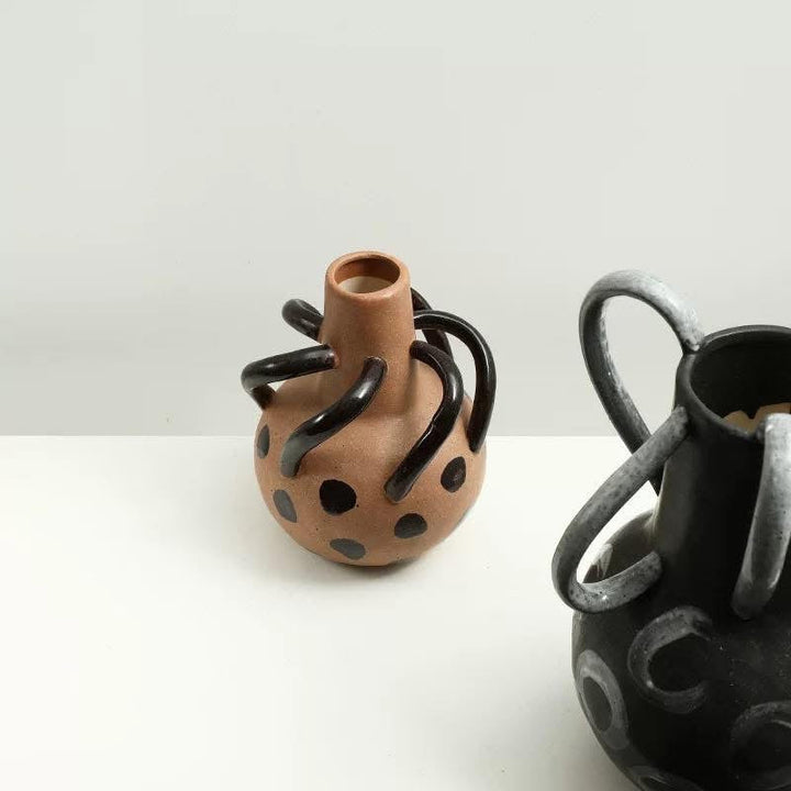 Sculptural Ceramic Vase Set of 2