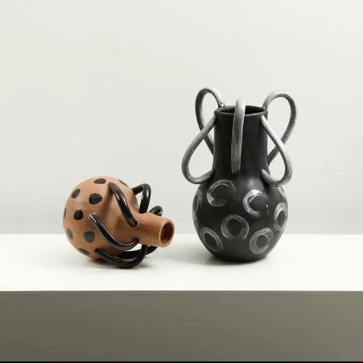 Sculptural Ceramic Vase Set of 2