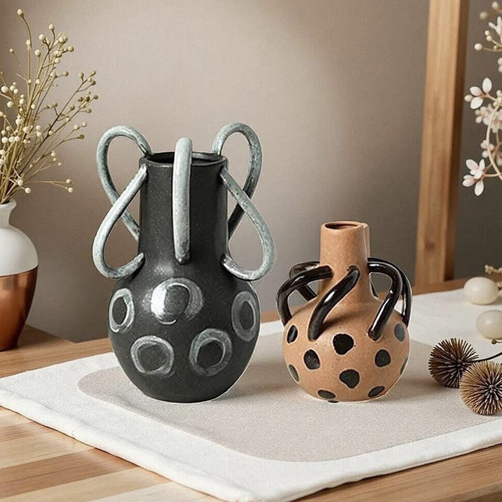 Sculptural Ceramic Vase Set of 2