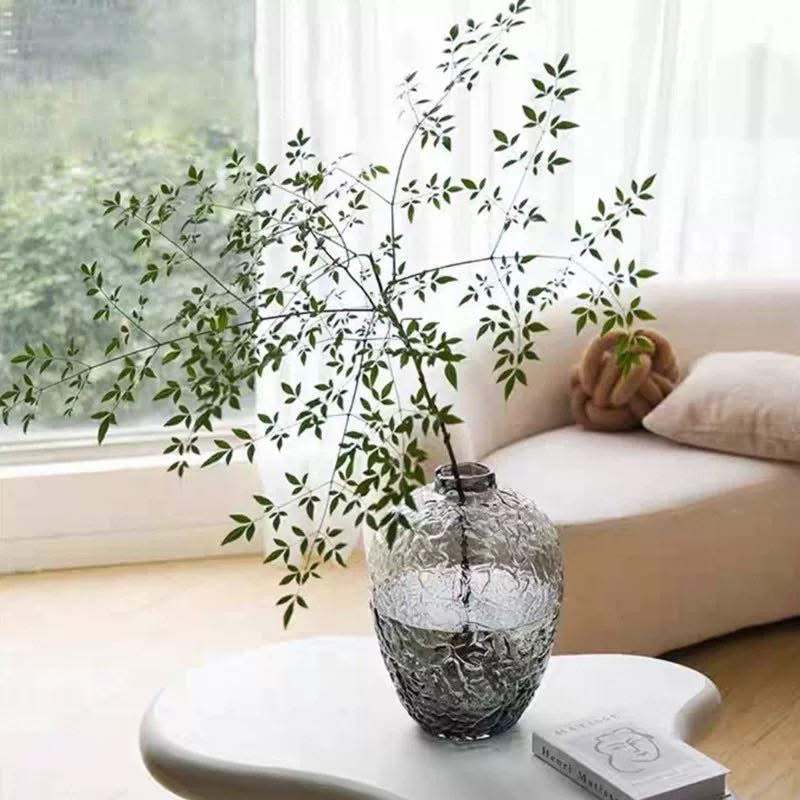 Textured Glass Flower Vases - Set of 2 | Elegant Floral Decor – Wadi Home