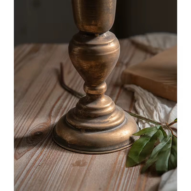 Antique Gold Trumpet Vase