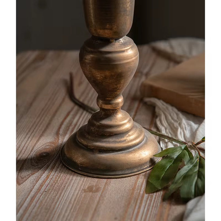Antique Gold Trumpet Vase