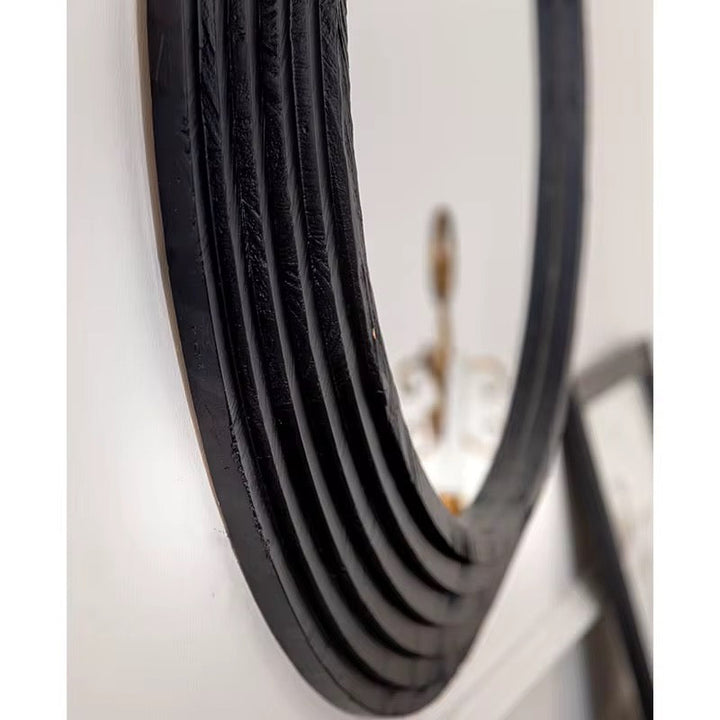Modern Black Round Wall Mirror