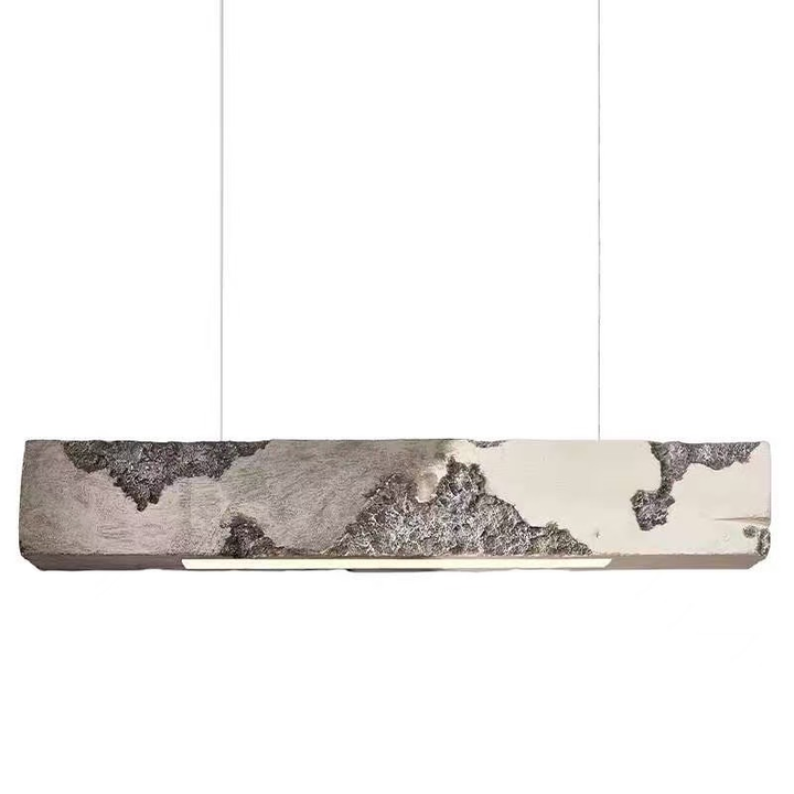 Rustic Concrete Linear Pendant Light