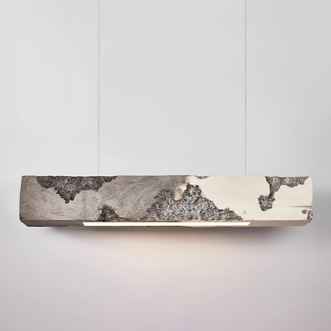 Rustic Concrete Linear Pendant Light