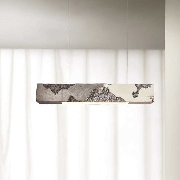 Rustic Concrete Linear Pendant Light