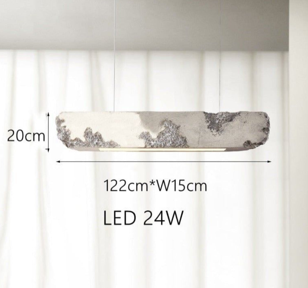 Rustic Concrete Linear Pendant Light