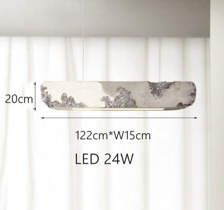 Rustic Concrete Linear Pendant Light