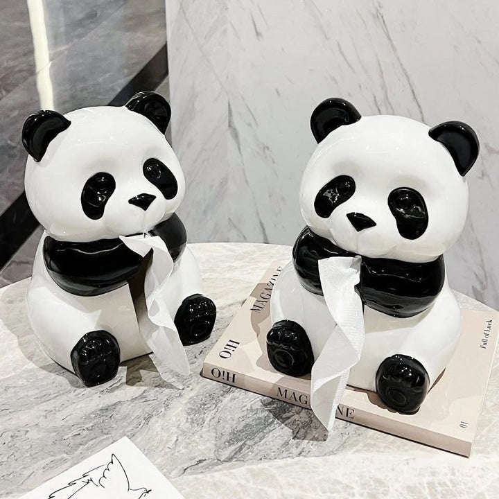 Panda Tissue Holder Sculptures