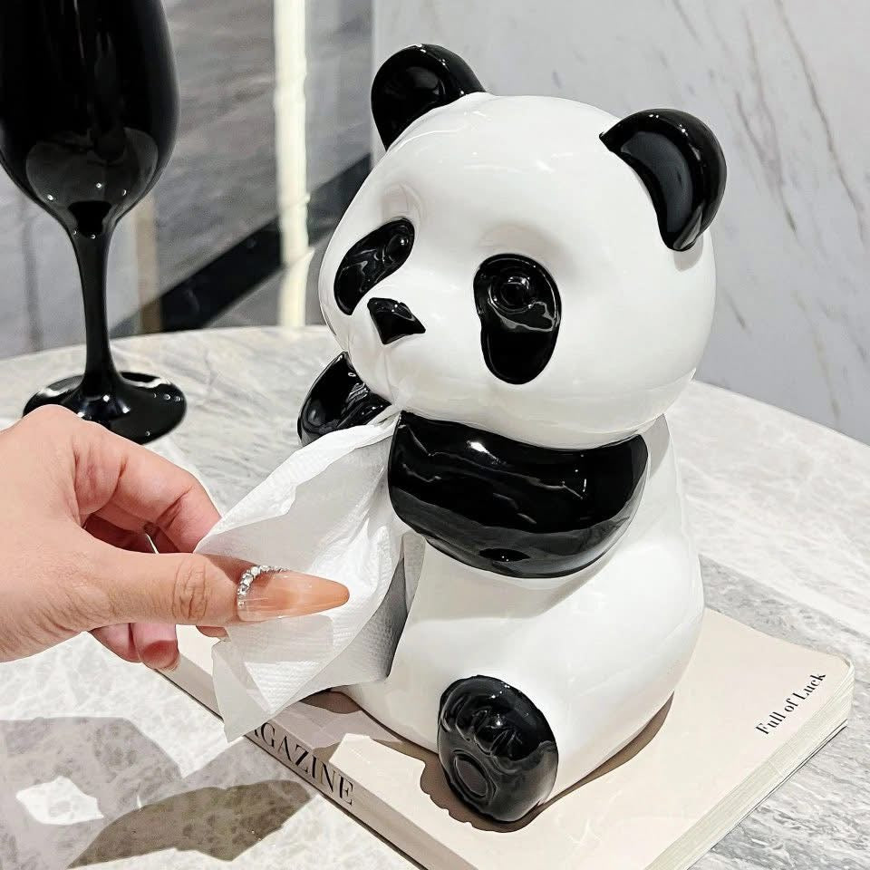 Panda Tissue Holder Sculptures