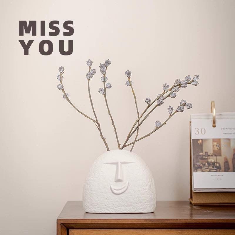 Face Sculpture Flower Vase