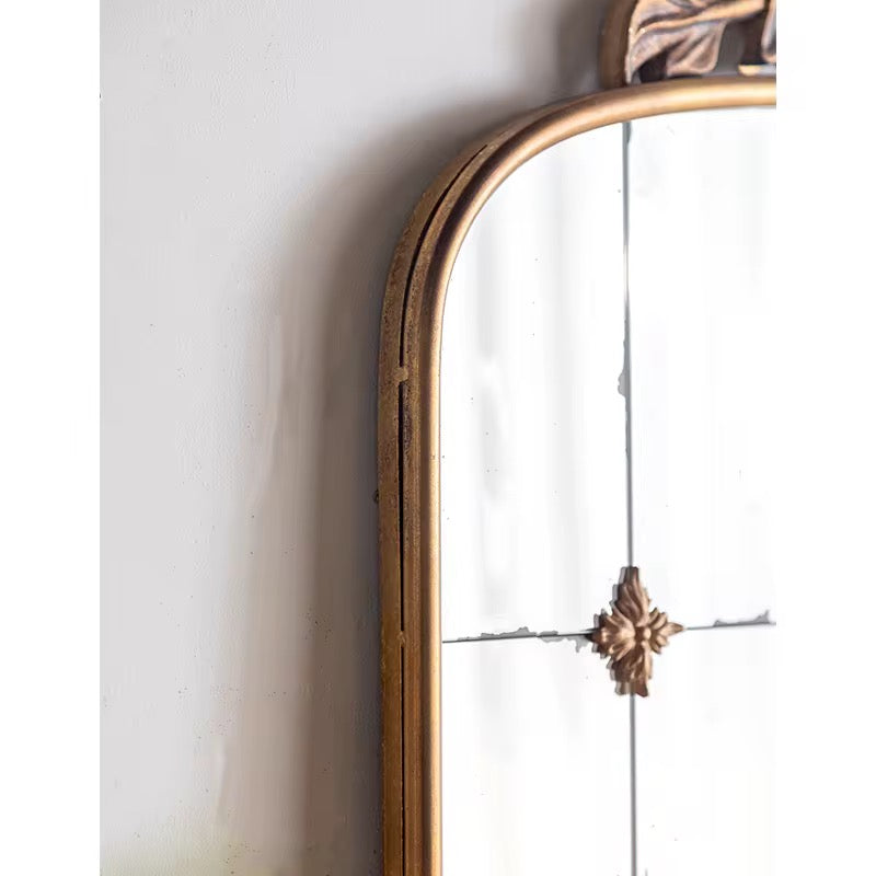 Tall Vintage Floor Mirror with Gold Frame