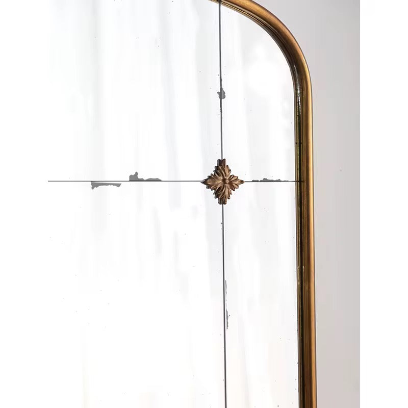 Tall Vintage Floor Mirror with Gold Frame