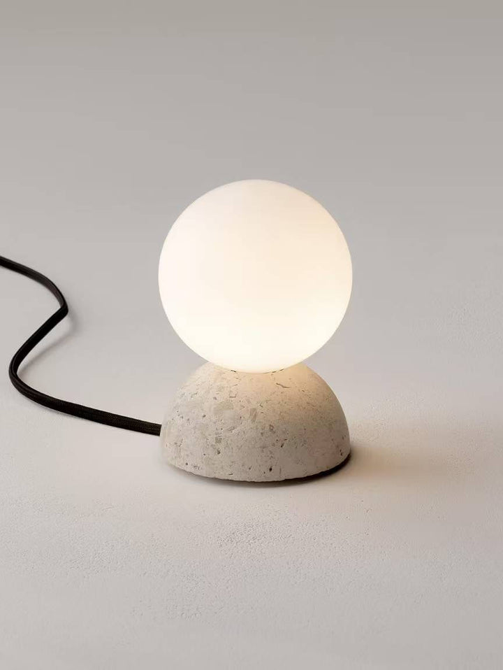 Modern Table Lights with Concrete and Glass Globes