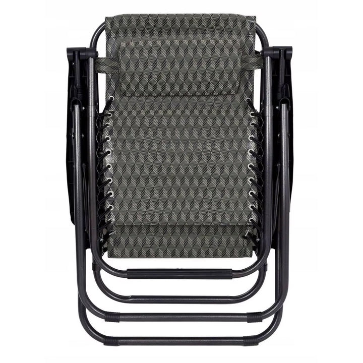 Black Outdoor Reclining Lounge Chair