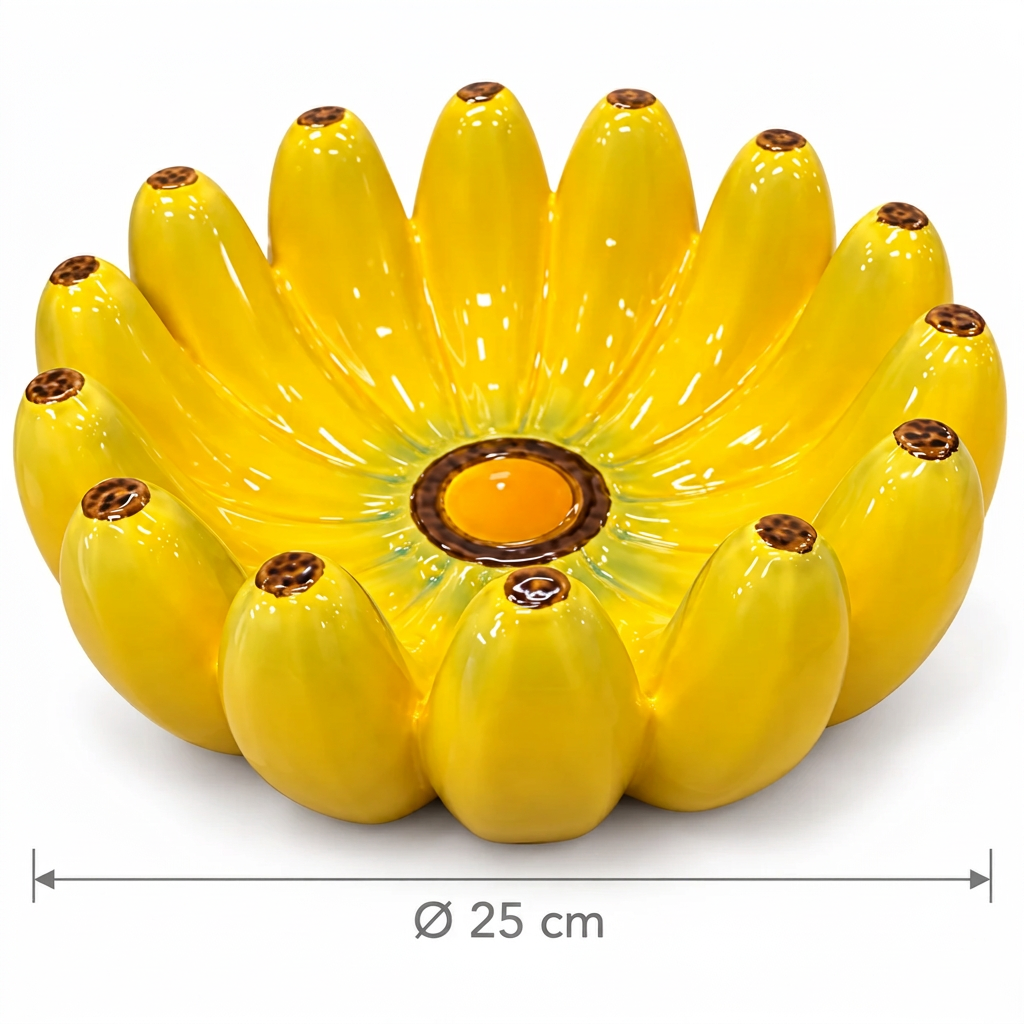 Banana-Shaped Ceramic Fruit Bowl