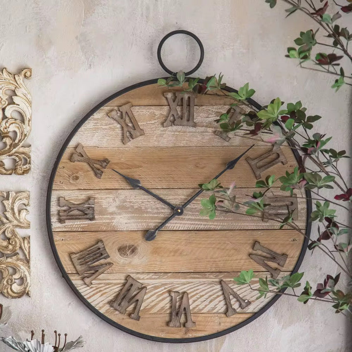Rustic Roman Wall Clock