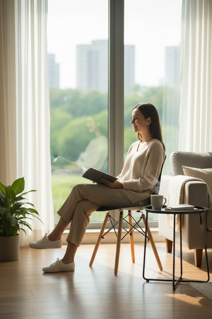 Acrylic Black Molded Dining Chair
