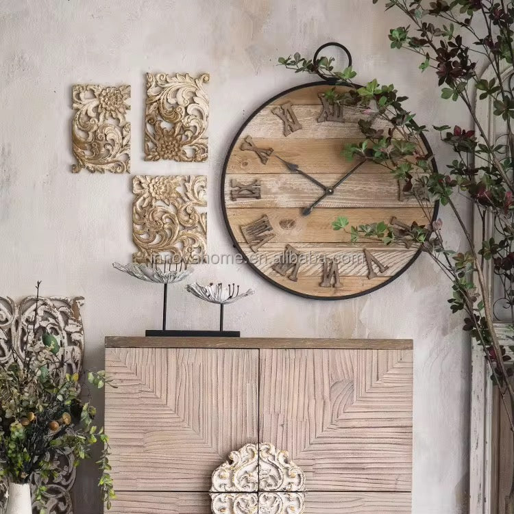 Rustic Roman Wall Clock