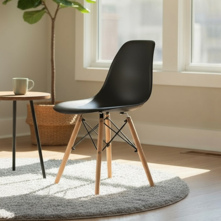 Acrylic Black Molded Dining Chair