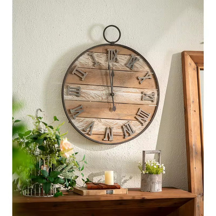 Rustic Roman Wall Clock