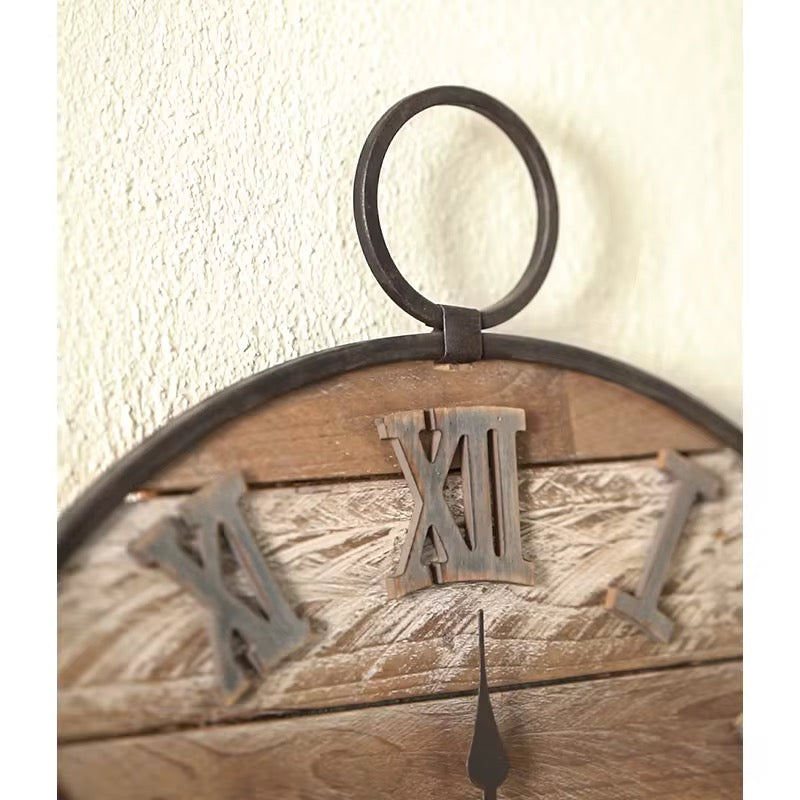 Rustic Roman Wall Clock