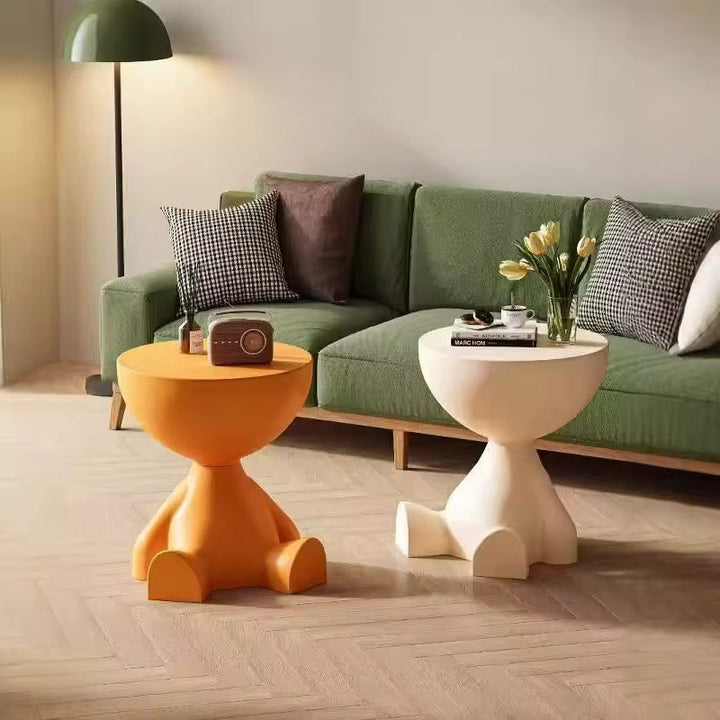 Sculptural Black Side Table