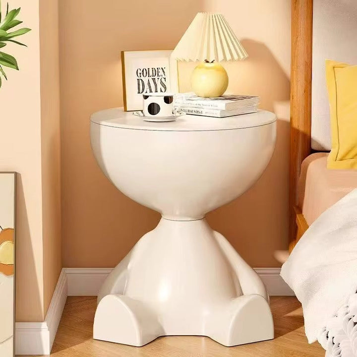 Sculptural Black Side Table