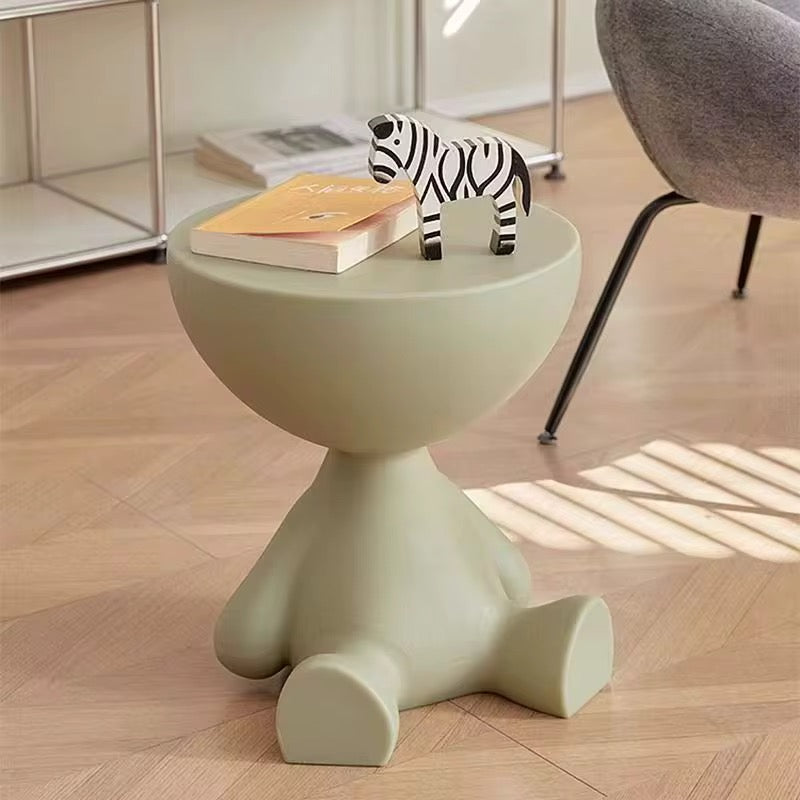 Sculptural Black Side Table