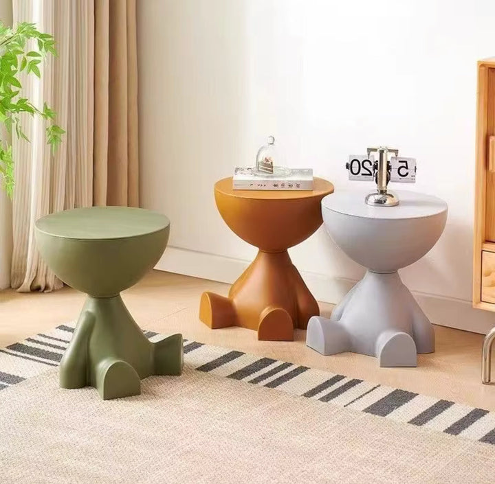 Sculptural Black Side Table