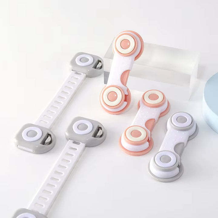 White Adjustable Cabinet 🗄️ Safety Lock set of 4