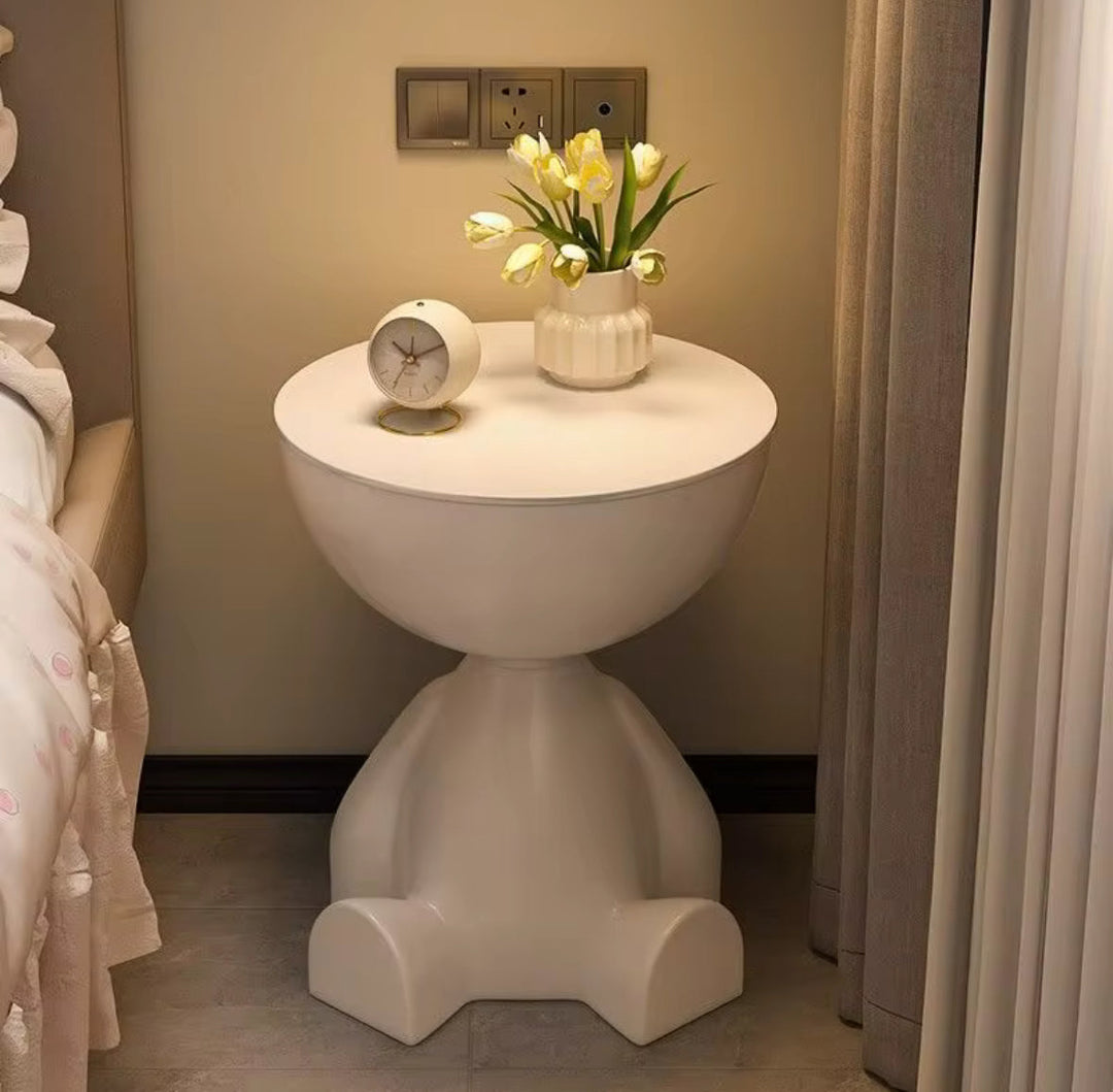 Sculptural Black Side Table