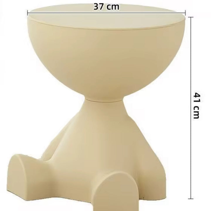 Sculptural Black Side Table